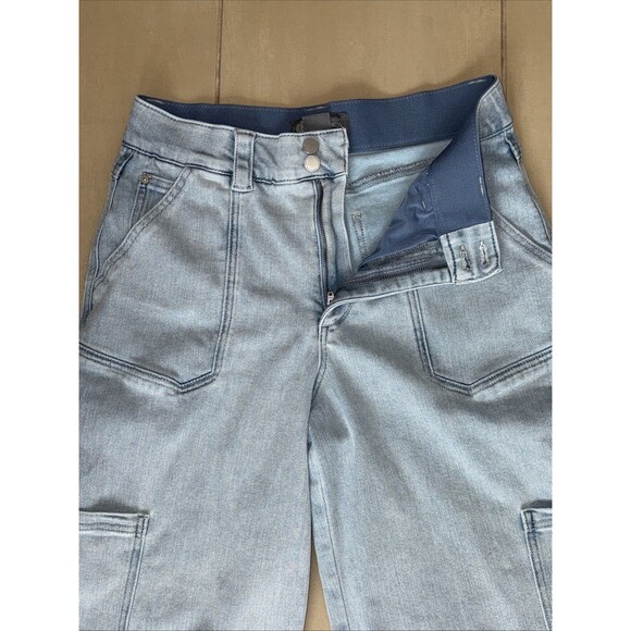 DEMOCRACY Carpenter Style High Waist Wide Leg Jean Ab Technology Stretch Size 12 - Picture 3 of 11